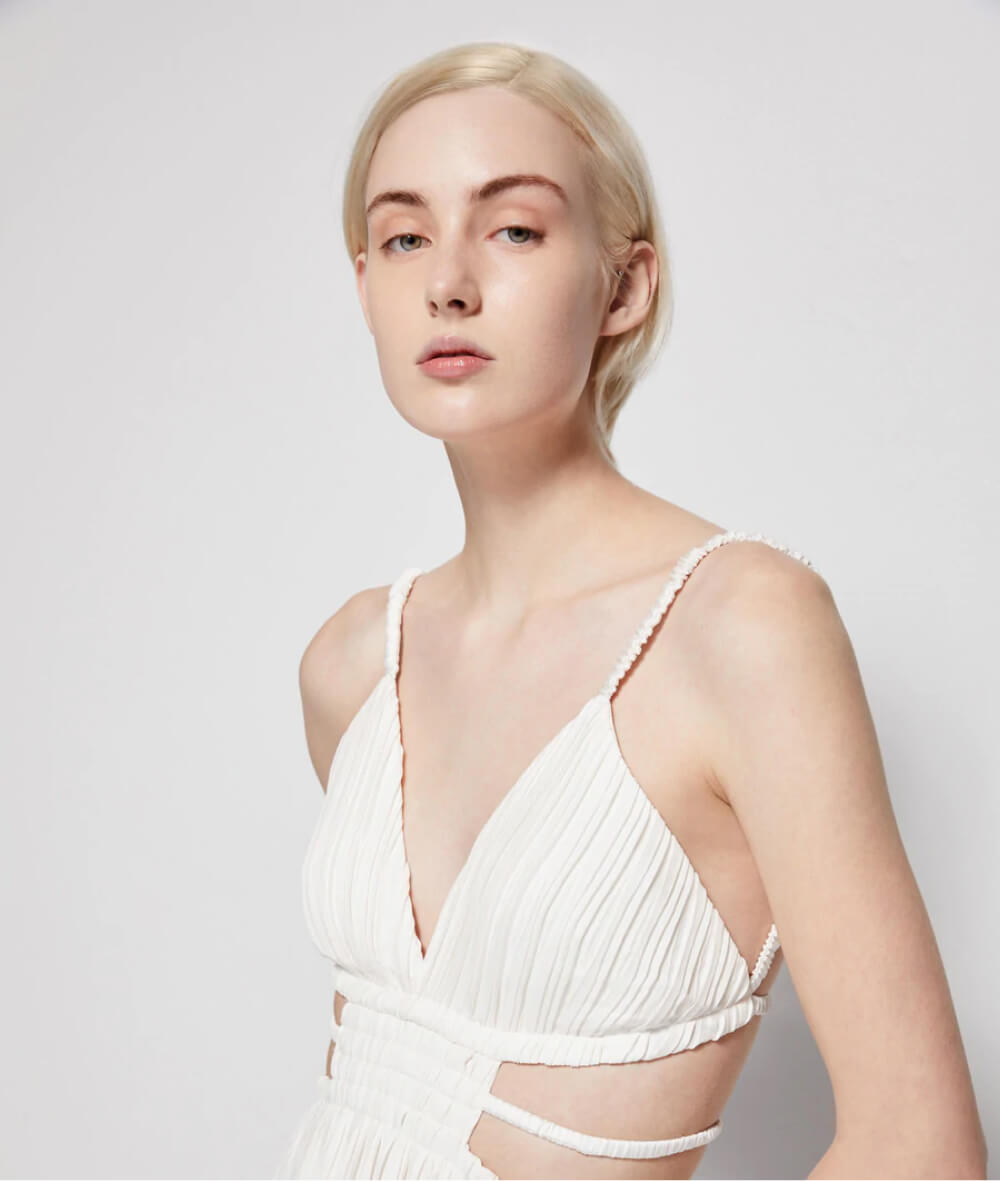 LIZ PLEATED GOWN